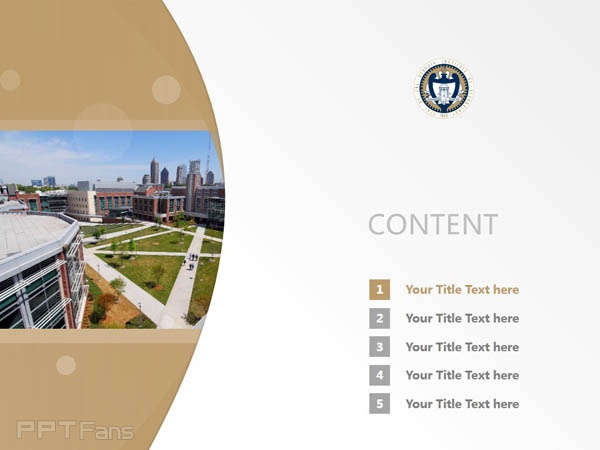 Georgia Institute of Technology powerpoint template download | 乔治亚理工学院PPT模板下载_幻灯片预览图2