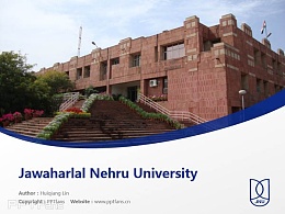 Jawaharlal Nehru University powerpoint template download | 尼赫魯大學PPT模板下載