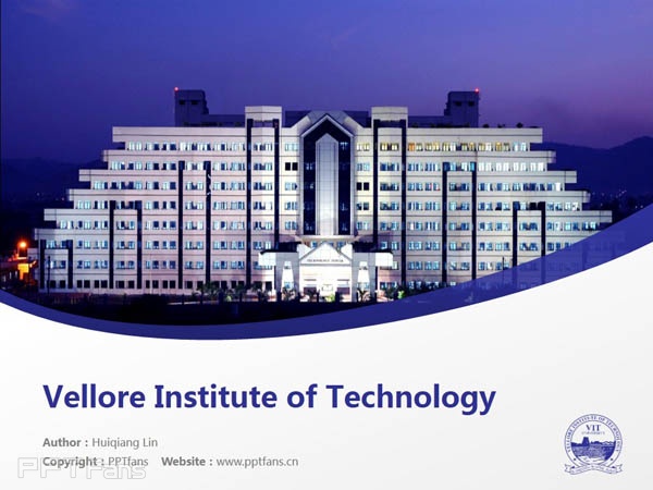 Vellore Institute of Technology powerpoint template download | 韋洛爾科技大學(xué)PPT模板下載_幻燈片預(yù)覽圖1