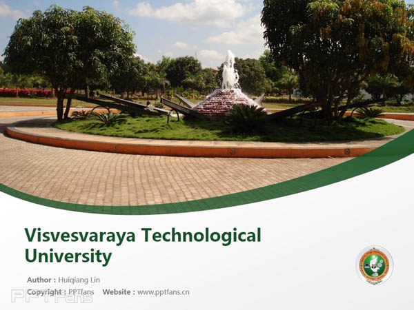 Visvesvaraya Technological University powerpoint template download | 韦斯科技大学PPT模板下载_幻灯片预览图1