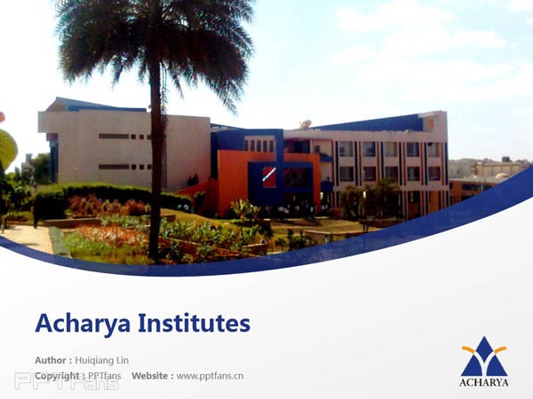 Acharya Institutes powerpoint template download | 班加羅爾大學阿恰雅學院PPT模板下載_幻燈片預覽圖1