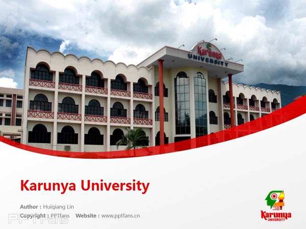 Karunya University powerpoint template download | 卡倫揚(yáng)大學(xué)PPT模板下載_幻燈片預(yù)覽圖1