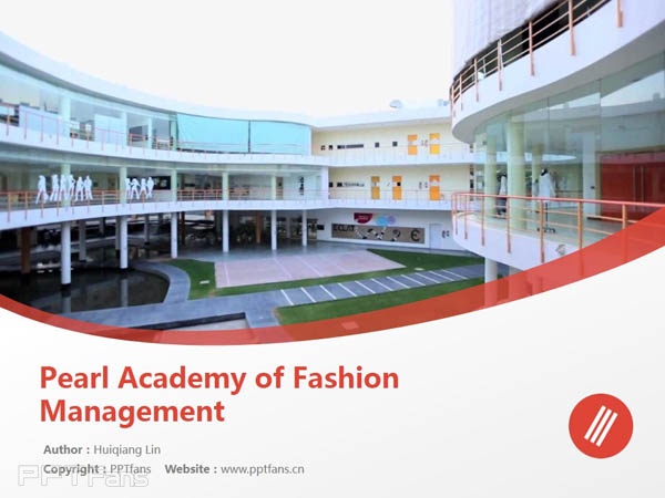 Pearl Academy of Fashion Management powerpoint template download | 珀爾時尚學院PPT模板下載_幻燈片預覽圖1