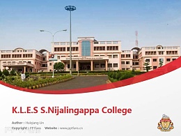 K.L.E.S S.Nijalingappa College powerpoint template download | 班加罗尔大学K.L.E学院PPT模板下载
