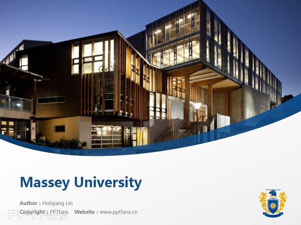 Massey University powerpoint template download | 梅西大學PPT模板下載_幻燈片預覽圖1