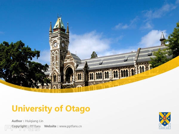 University of Otago powerpoint template download | 奧塔哥大學PPT模板下載_幻燈片預覽圖1