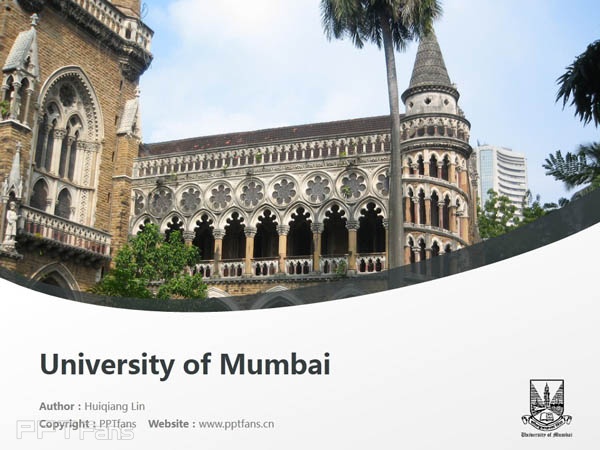 University of Mumbai powerpoint template download | 孟买大学PPT模板下载_幻灯片预览图1