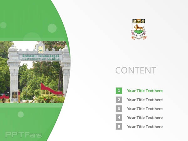 University of Madras powerpoint template download | 馬德拉斯大學PPT模板下載_幻燈片預覽圖2