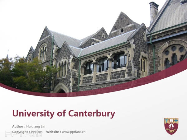 University of Canterbury powerpoint template download | 坎特伯雷大學PPT模板下載_幻燈片預覽圖1