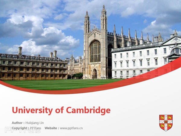 University of Cambridge powerpoint template download | 剑桥大学PPT模板下载_幻灯片预览图1