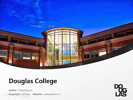 Douglas College powerpoint template download | 道格拉斯学院PPT模板下载