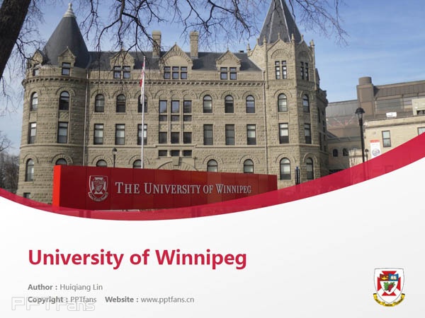 University of Winnipeg powerpoint template download | 温尼伯大学PPT模板下载_幻灯片预览图1