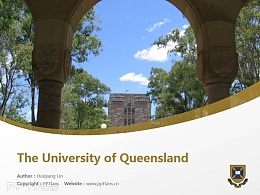 The University of Queensland powerpoint template download | 昆士兰大学PPT模板下载