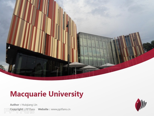 Macquarie University powerpoint template download | 麥考瑞大學PPT模板下載_幻燈片預覽圖1