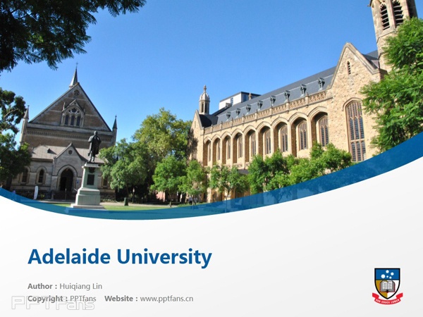 Adelaide University powerpoint template download | 阿德萊德大學PPT模板下載_幻燈片預覽圖1