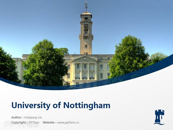 University of Nottingham powerpoint template download | 诺丁汉大学PPT模板下载_幻灯片预览图1