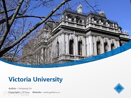 Victoria University powerpoint template download | 维多利亚大学PPT模板下载