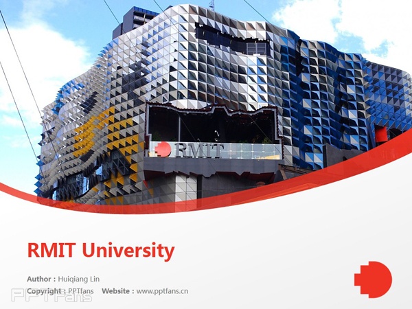 RMIT University powerpoint template download | 皇家墨爾本理工大學PPT模板下載_幻燈片預覽圖1