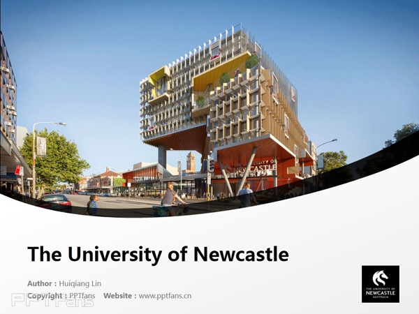 The University of Newcastle powerpoint template download | 纽卡斯尔大学PPT模板下载_幻灯片预览图1