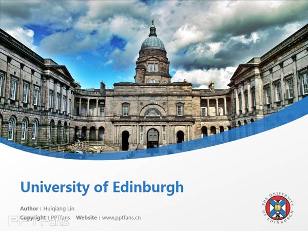 University of Edinburgh powerpoint template download | 愛丁堡大學PPT模板下載_幻燈片預覽圖1
