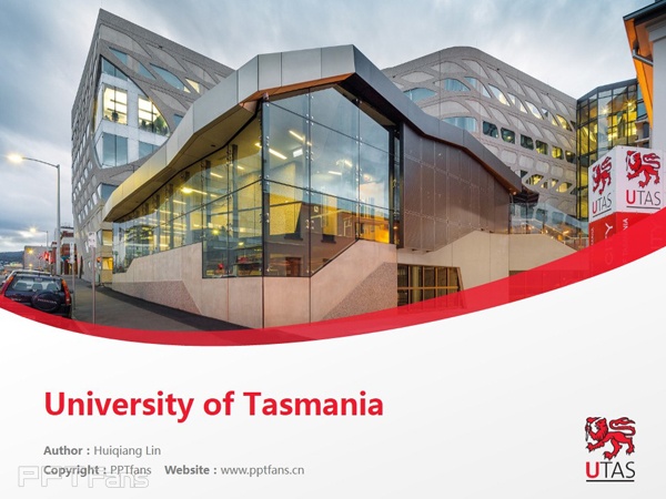 University of Tasmania powerpoint template download | 塔斯馬尼亞大學PPT模板下載_幻燈片預覽圖1