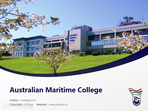 Australian Maritime College powerpoint template download | 澳大利亞海事學院PPT模板下載_幻燈片預覽圖1