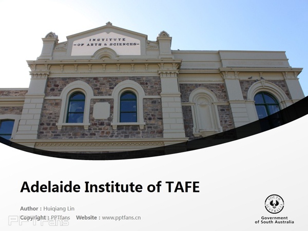 Adelaide Institute of TAFE powerpoint template download | 南澳技術與繼續教育學院阿德萊德分校PPT模板下載_幻燈片預覽圖1