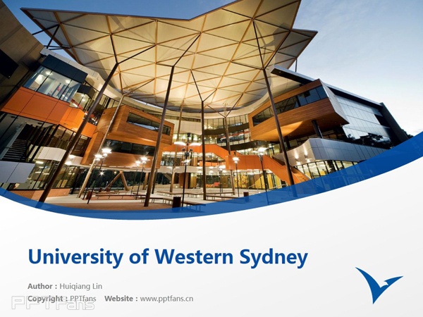 University of Western Sydney powerpoint template download | 西悉尼大學PPT模板下載_幻燈片預覽圖1