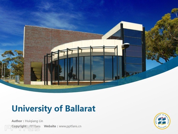 University of Ballarat powerpoint template download | 澳大利亚联邦大学PPT模板下载_幻灯片预览图1