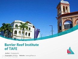 Barrier Reef Institute of TAFE powerpoint template download | 昆士兰北部技术与继续教育PPT模板下载