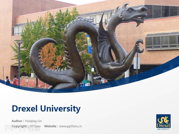 Drexel University powerpoint template download | 德雷塞爾大學(xué)PPT模板下載_幻燈片預(yù)覽圖1