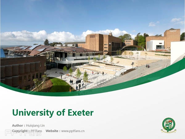 University of Exeter powerpoint template download | ?？怂固卮髮WPPT模板下載_幻燈片預覽圖1