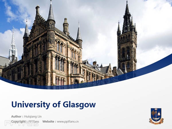 University of Glasgow powerpoint template download | 格拉斯哥大學PPT模板下載_幻燈片預覽圖1