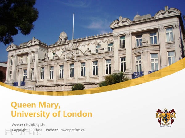 Queen Mary, University of London powerpoint template download | 伦敦玛丽女王大学PPT模板下载_幻灯片预览图1