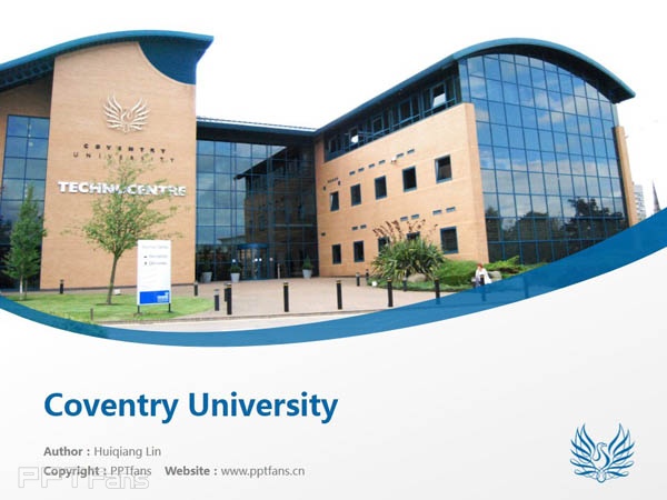 Coventry University powerpoint template download | 考文垂大学PPT模板下载_幻灯片预览图1