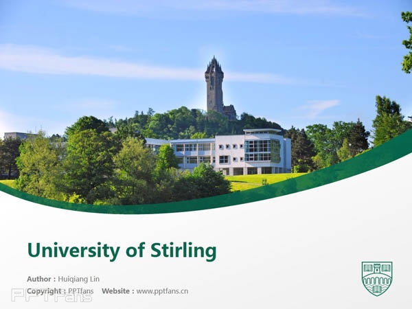 University of Stirling powerpoint template download | 斯特灵大学PPT模板下载_幻灯片预览图1