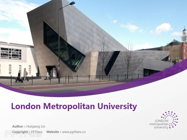 London Metropolitan University powerpoint template download | 伦敦都市大学PPT模板下载_幻灯片预览图1
