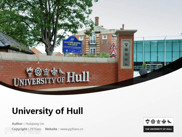 University of Hull powerpoint template download | 赫尔大学PPT模板下载_幻灯片预览图1