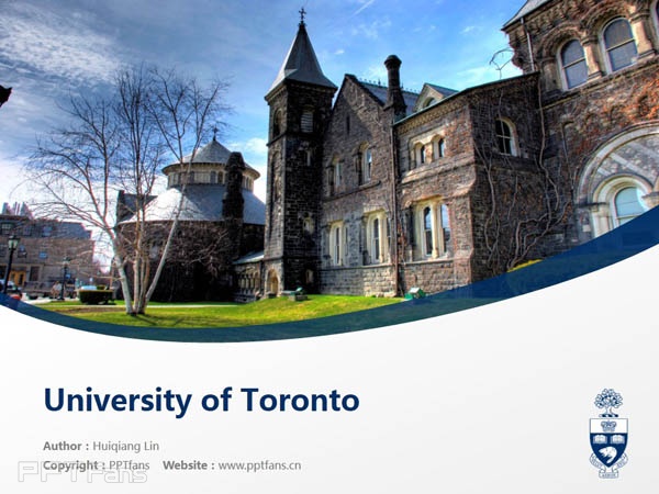 University of Toronto powerpoint template download | 多倫多大學PPT模板下載_幻燈片預覽圖1