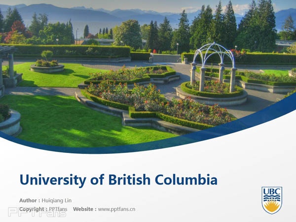 University of British Columbia powerpoint template download | 英属哥伦比亚大学PPT模板下载_幻灯片预览图1