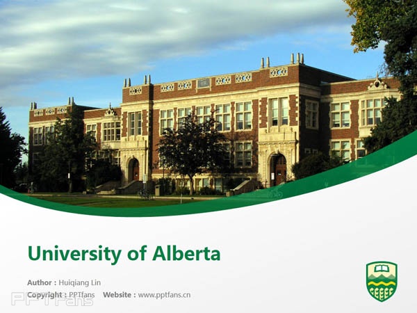 University of Alberta powerpoint template download | 阿爾伯塔大學PPT模板下載_幻燈片預覽圖1