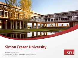 Simon Fraser University powerpoint template download | 西蒙弗雷澤大學PPT模板下載