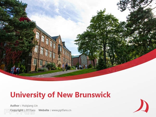 University of New Brunswick powerpoint template download | 新布伦瑞克大学PPT模板下载_幻灯片预览图1