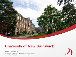 University of New Brunswick powerpoint template download | 新布伦瑞克大学PPT模板下载