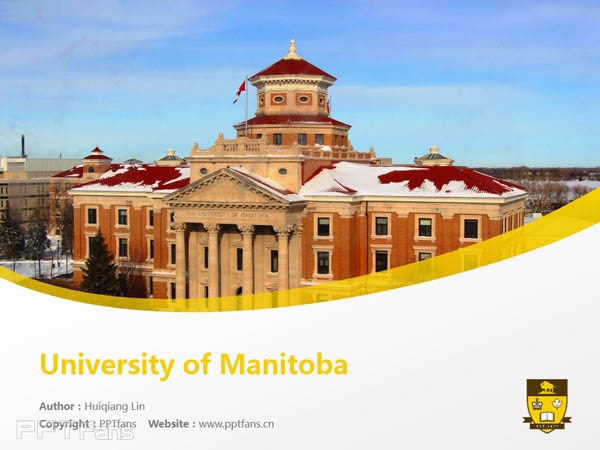 University of Manitoba powerpoint template download | 馬尼托巴大學PPT模板下載_幻燈片預覽圖1