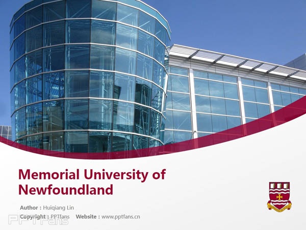 Memorial University of Newfoundland powerpoint template download | 紐芬蘭紀(jì)念大學(xué)PPT模板下載_幻燈片預(yù)覽圖1