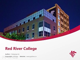 Red River College powerpoint template download | 紅河學院PPT模板下載