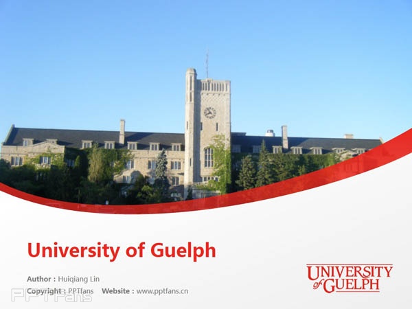 University of Guelph powerpoint template download | 圭尔夫大学PPT模板下载_幻灯片预览图1
