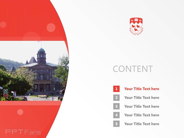 McGill University powerpoint template download | 麥吉爾大學PPT模板下載_幻燈片預覽圖2