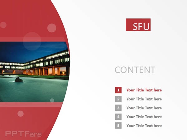 Simon Fraser University powerpoint template download | 西蒙弗雷澤大學(xué)PPT模板下載_幻燈片預(yù)覽圖2